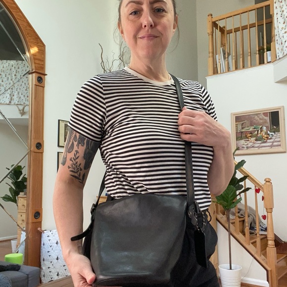 Coach Mini Bleeker Black Leather Crossbody Duffle Bag - Picture 7 of 9